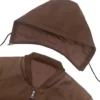 Men’s Classic Motorcycle Hooded Bomber Leather Jacket
