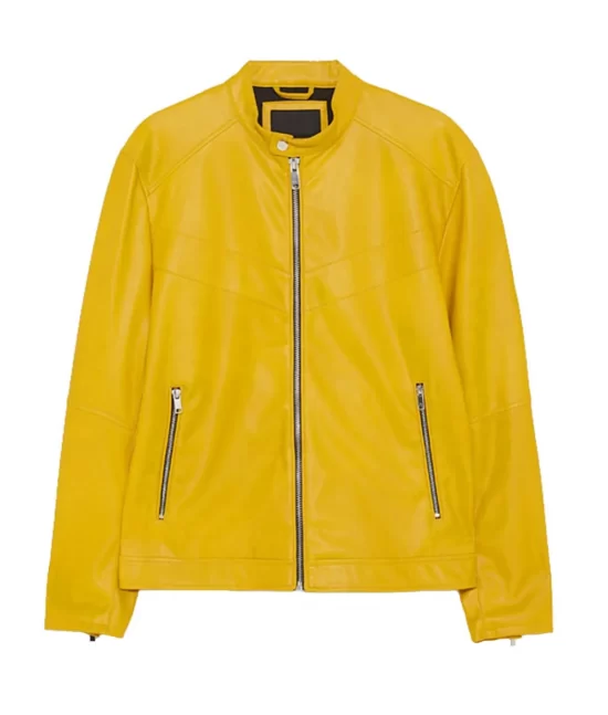 Men’s Classic Yellow Leather Jacket