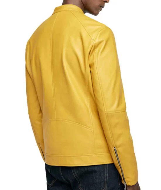 Men’s Classic Yellow Original Leather Jacket