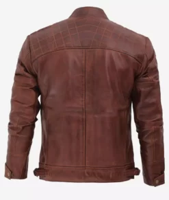 Mens Distressed Brown Motorcycle Genine Leather Jackets