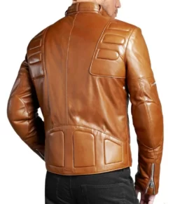 Men’s Distressed Brown Slim fit Biker Leather Jacket
