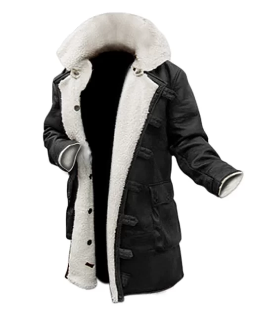 Mens Exclusive Bane Black Sherpa Leather coats