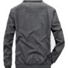 Men’s Gray Fitted Suede Jacket