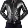 Men’s Padded Leather Biker Jacket