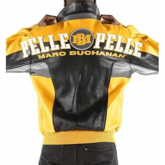 Men’s Pelle Pelle Marc Buchanan Yellow Pure Leather Jacket