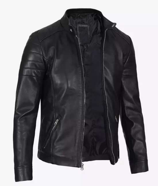 Men's Premium Cafe Racer Top Leather Jacket