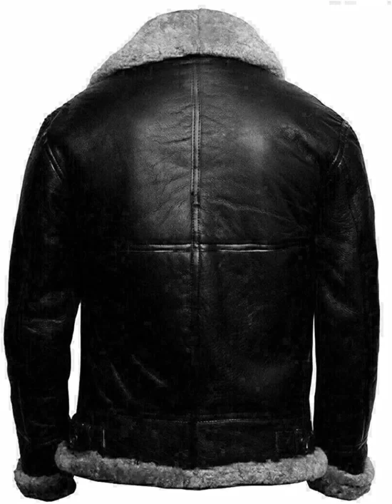 Mens-RAF-Aviator-B3-Flying-Bomber-Leather-Black-Jacket-William