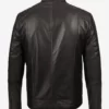 Men,s Real Leather Ruboff Black Leather Jacket Back