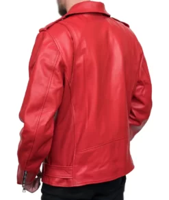 Men’s Red Leather Bikers Prenium jackets
