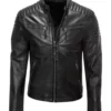 Men’s Slim-fit Biker Leather Jacket