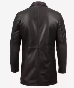 Men's Tall Vintage Dark Brown Best Leather Coat