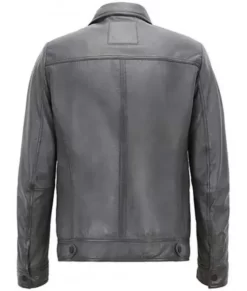 Men’s Trucker Slim Fit Leather Jacket