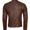 Men’s Vintage Brown Cafe Racer Leather Jacket