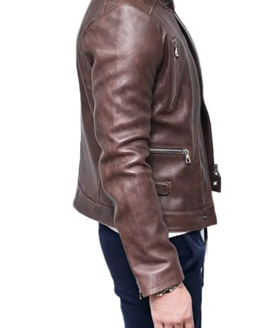 Mens’ Willow Brown Café Racer Top Leather Jacket