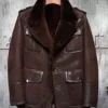 Michelle Best Four Pockets Shearling Fur Leather Jacket