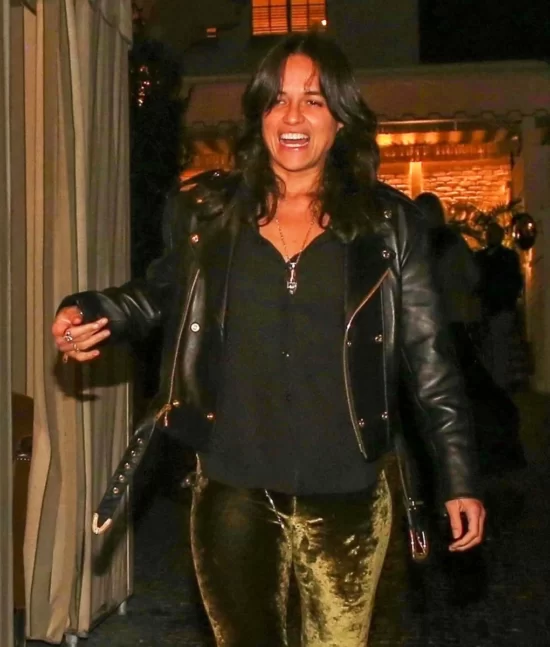 Michelle-Rodriguez-Black-Leather-Biker-Jacket