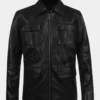 Midnight Run Robert De Niro Black Leather Jacket Front