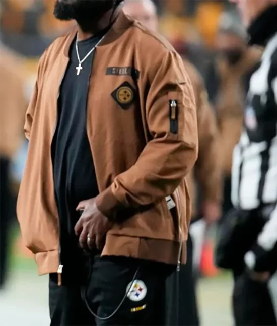 Mike Tomlin Steelers Brown Best Leather Jacket