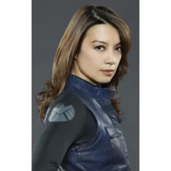 Ming‑Na Wen TV Series Agents of Shield Melinda May Blue Leather Vest