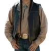 Mo Yellowstone Chief Thomas Rainwater Brown Leather Vest