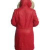 Mrs. Claus Red Top Leather Coat