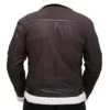 Mystic Brown Aviator Top Leather Jacket