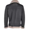 Nathan Shearling Fur Real Black Leather Jacket