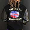 National Champion Black Varsity Top Leather Jacket
