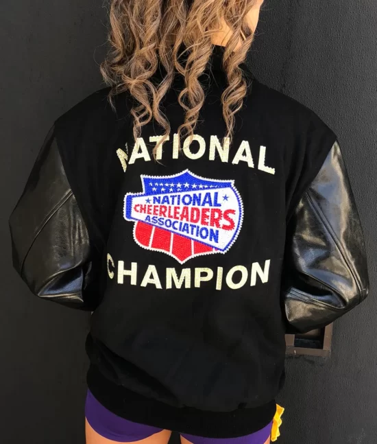 National Champion Black Varsity Top Leather Jacket
