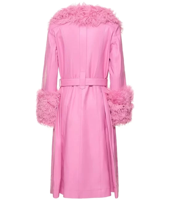 New Year’s Eve Elle King Pink Leather Coat