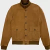 Nick Cage Brown Suede Leather Jacket