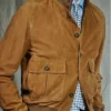 Nick Cage Brown Suede Leather Jacket