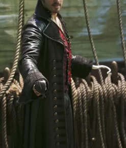 Once Upon a Time Captain Hook Real Leather Coat