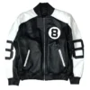 Original 8 Ball Men's Black Bomber Leather Jacket