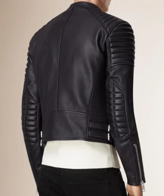 Padded shoulders Asymmetrical Pure Motorcycle Jacket