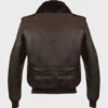Parker A2 Shearling Brown Bomber Pure Leather Jacket