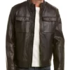 Parker Men’s Brown Timeless Top Leather Trucker Jacket