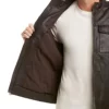 Parker Men’s Brown Timeless Leather Trucker Jacket