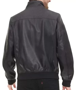 Patrick Black Top Leather Bomber Jacket