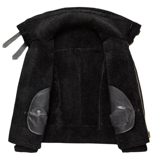 Patrick Double Collar Premium Shearling SF Bomber Jacket
