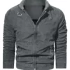 Paul Men’s Gray Western Rider Suede Leather Jacket
