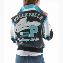 Pelle Pelle All American Heritage Series Navy Plush Women Real Leather Jacket