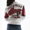 Pelle Pelle All American Heritage Series White Real Leather Plush Jacket