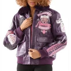 Pelle Pelle American Bombshell Purple Leather Jacket