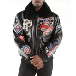 Pelle Pelle American Bruiser Black Genuine Leather Jacket