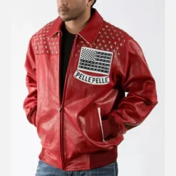Pelle Pelle American Red Genuine Leather Jacket