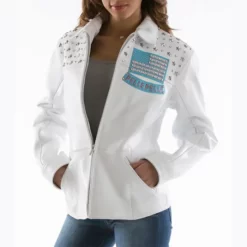 Pelle Pelle American White Plush Womens Jacket