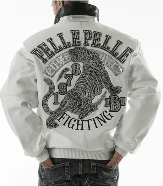 Pelle Pelle Come Out Men's White Back Leather Jacket
