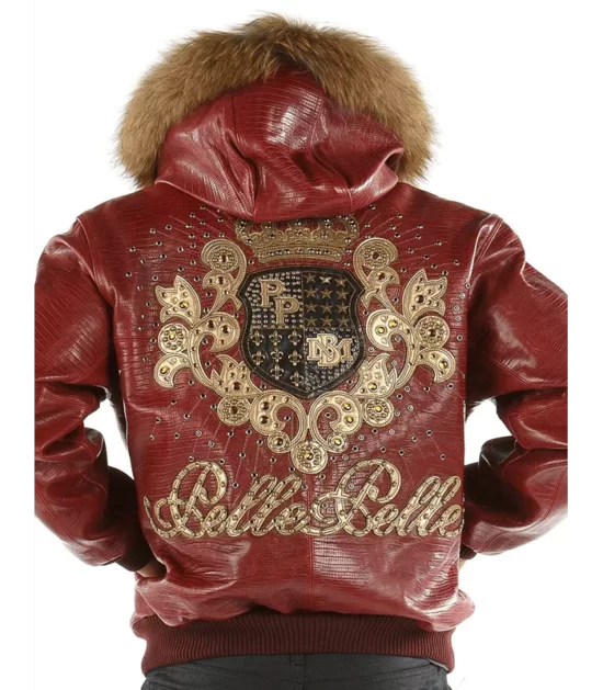Pelle-Pelle-Crest-Maroon-Leather-Jacket