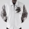 Pelle Pelle Custom 78 Motor City Speed Shop Soda Club Men's White Real Leather Jacket
